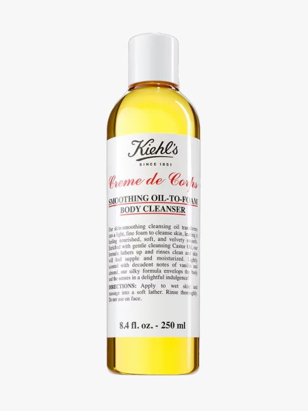 Kiehl’s Oil-to-Foam Cleanser in branded component on a light gray background